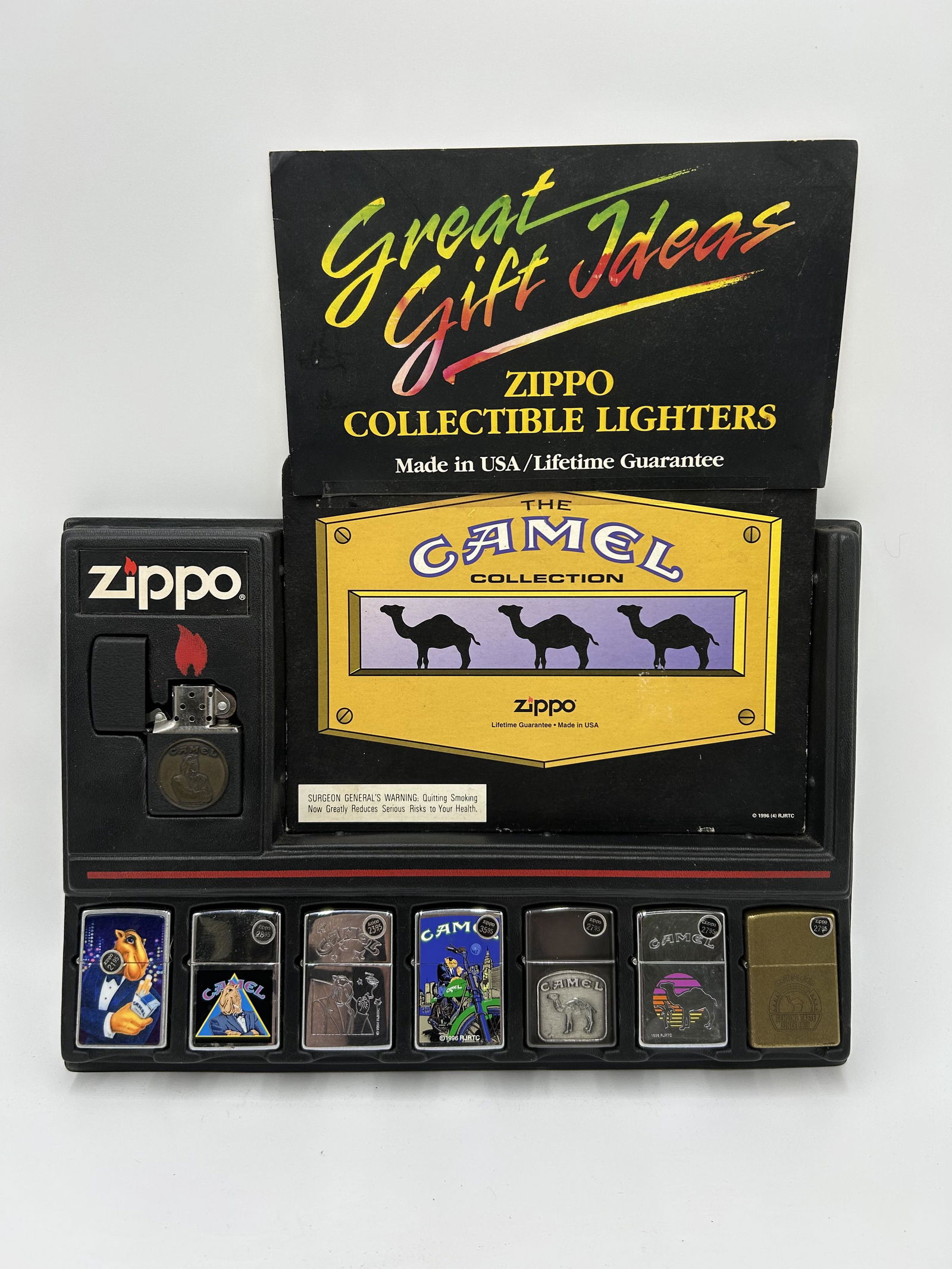 1996 Zippo "Joe" Camel Collectible 8 Lighter Display (1 of 9)