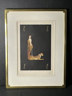 Erte' Alphabet "L" Series Artist Proof Signed Serigraph 1976: Erte' Alphabet "L" Series Artist Proof Signed Serigraph 1976. From the French/Russian Artist Erte (Romain De Tirtoff) this is an Artist Proof AP and Signed in Pencil, an original Serigraph on paper. I