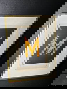 Erte' Alphabet "M" Series Signed and Numbered Serigraph 1977 with Paperwork: Erte' Alphabet "M" Series Artist Proof Signed and Numbered Serigraph 1977. From the French/Russian Artist Erte (Romain De Tirtoff) this is a signed Lithograph/Serigraph. the letter "M" for Mata Hari,