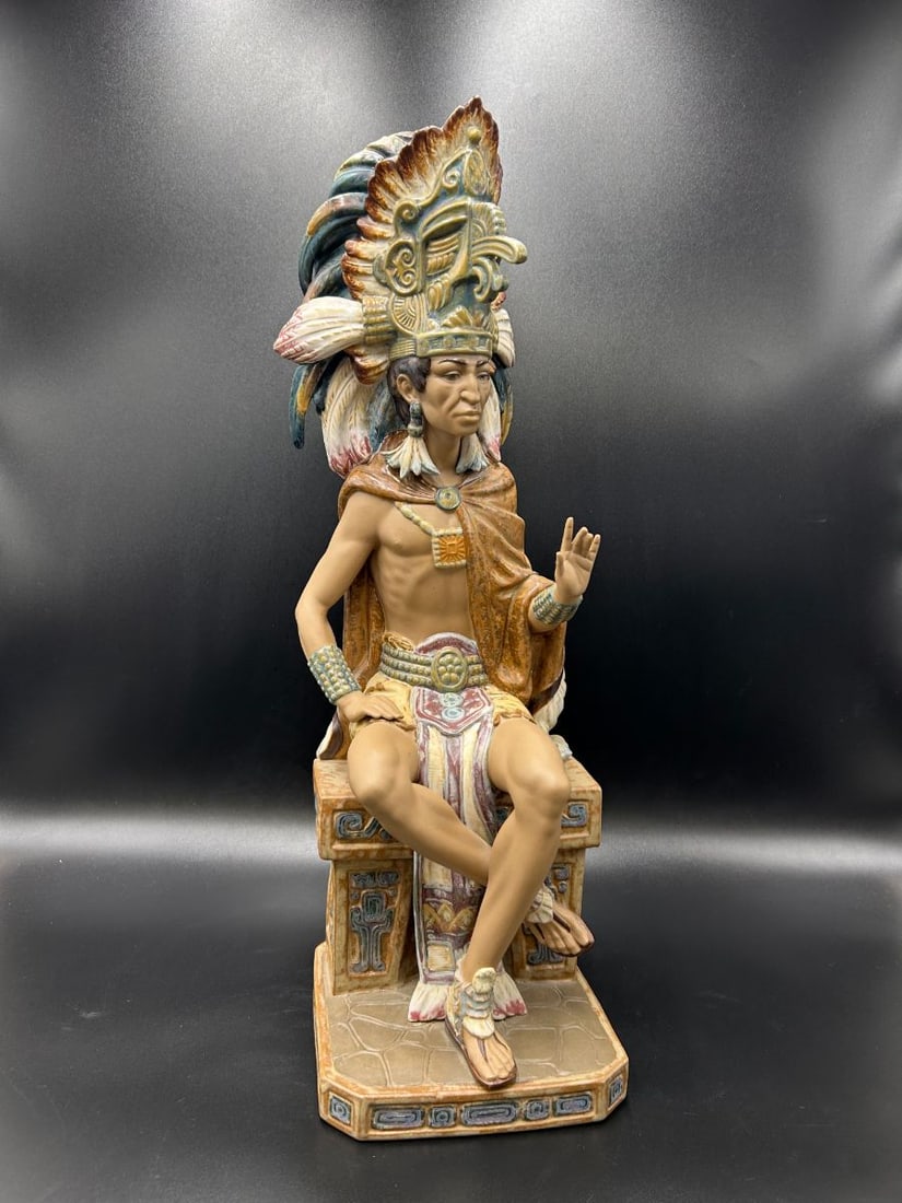 Lladro Aztec Indian Porcelain Statue (1 of 14)