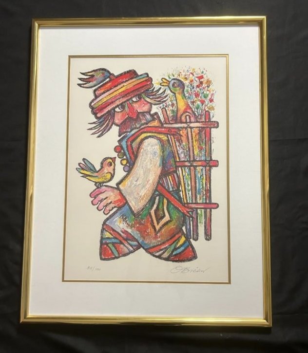 Jovan Obican THE BIRD KEEPER Signed and Numbered Color Lithograph 812/1000 (1 of 12)