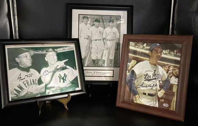 Autographed Baseball Legends Koufax, Mays, DiMaggio, and Mickey Mantle MLB Certified (1 of 18)