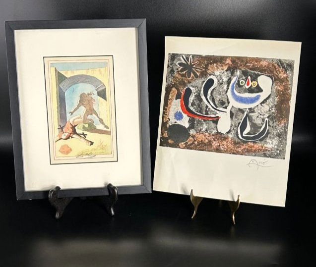 Estate Lot of Joan Miro and Salvador Dali Signed Lithographs (1 of 14)