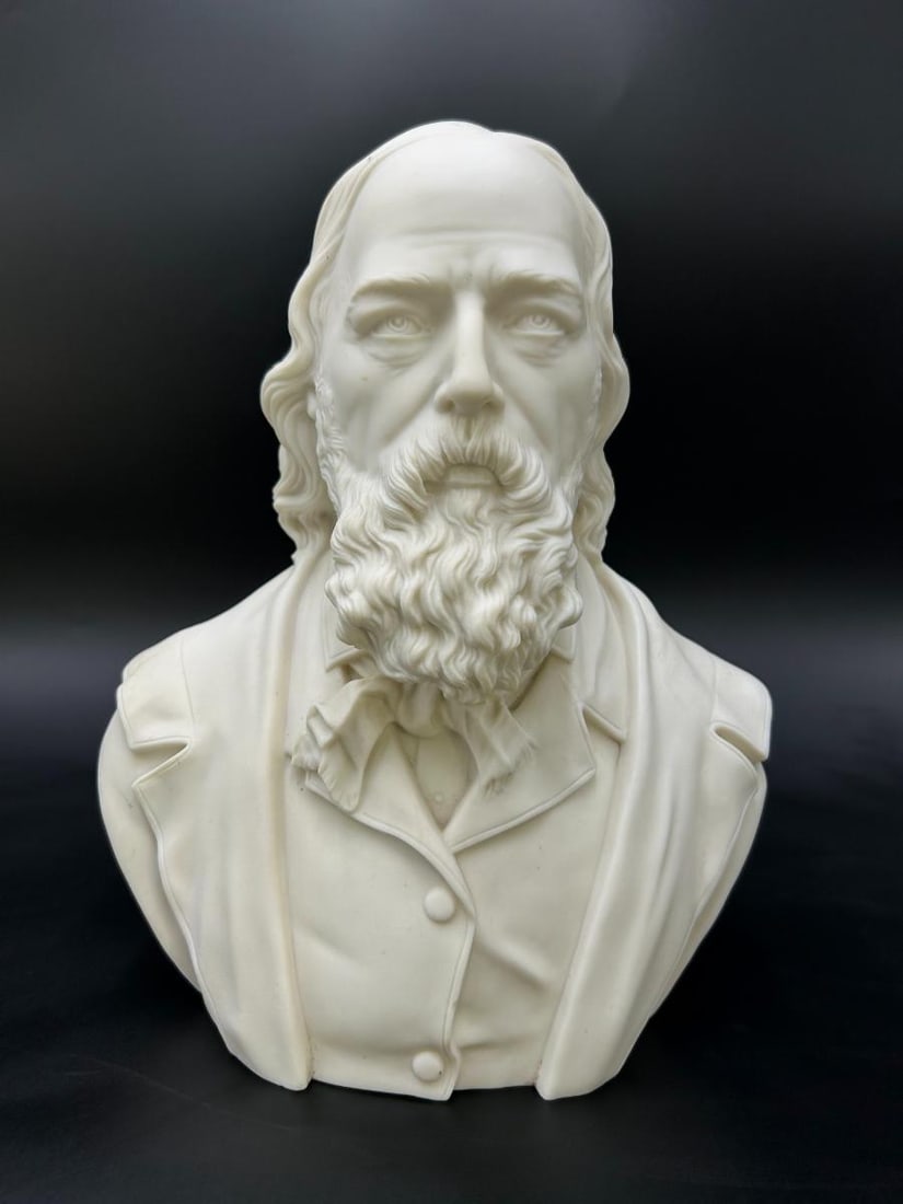 Alfred Lord Tennyson Parian Ware Bust (1 of 12)