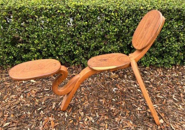 Vintage Organic Teak Wood Studio Chair (1 of 9)