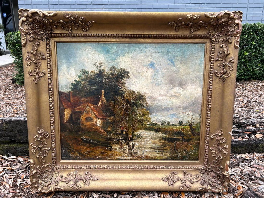 Early 20th Century Oil on Canvas Landscape Painting (1 of 18)