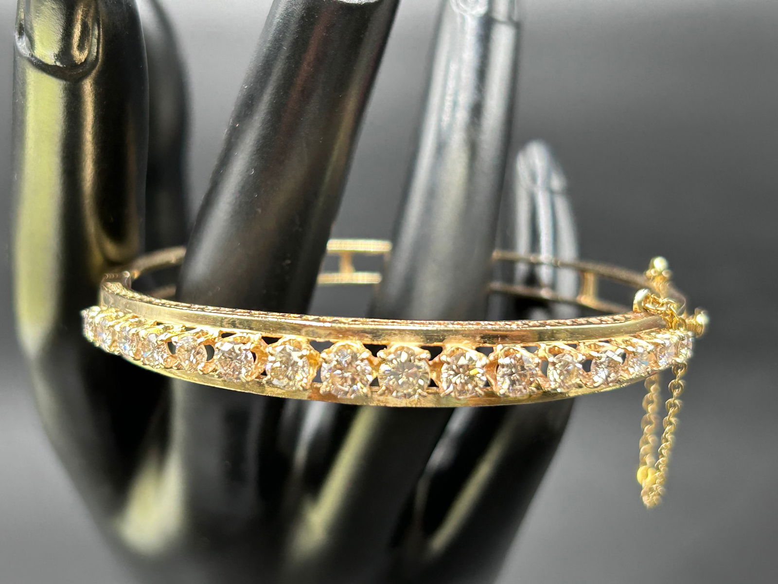 14k Yellow Gold and Diamond Bracelet with Appraisal Letter (1 of 16)