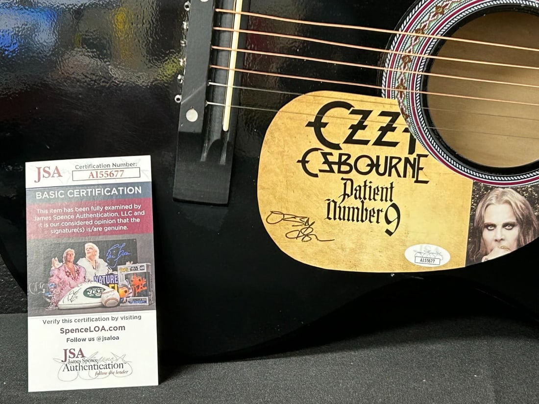 Certified  Autograph of Rocker Ozzy Ozbourne on Guitar (1 of 13)