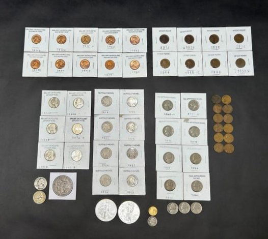 Estate Lot - Coins 1999 $5 Gold Half Eagle, Nickels, Pennies, American Eagle & Morgan (1 of 20)