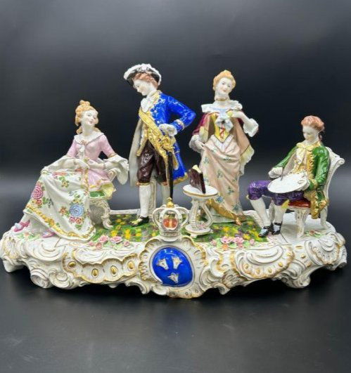 Large Late 19th Century Dresden Porcelain Figural Group (1 of 17)