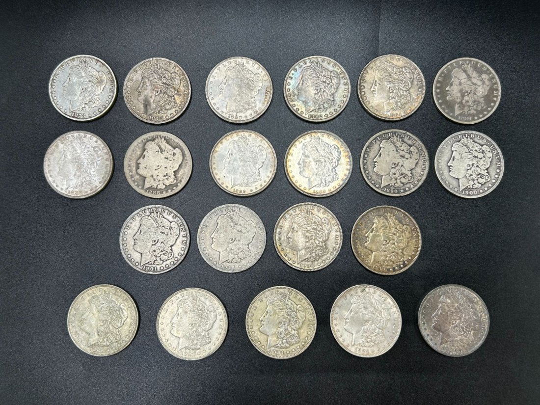 21 Morgan Silver Dollars from 1878-1921 (1 of 13)