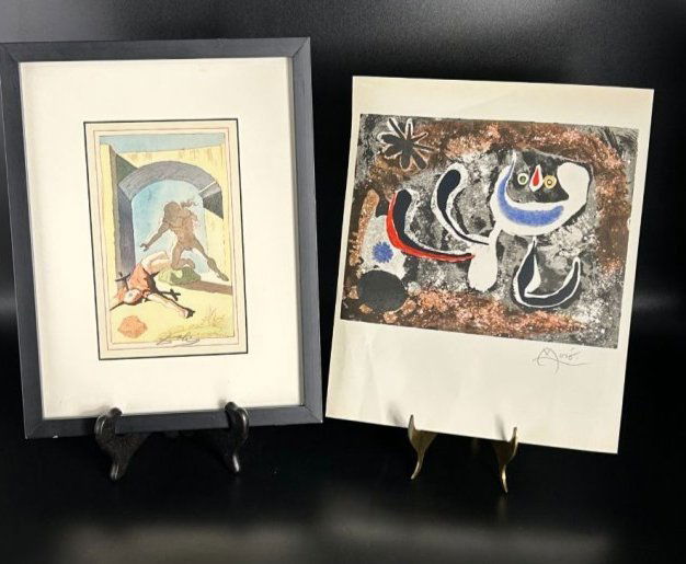 Estate Lot of Joan Miro and Salvador Dali Signed Lithographs (1 of 14)