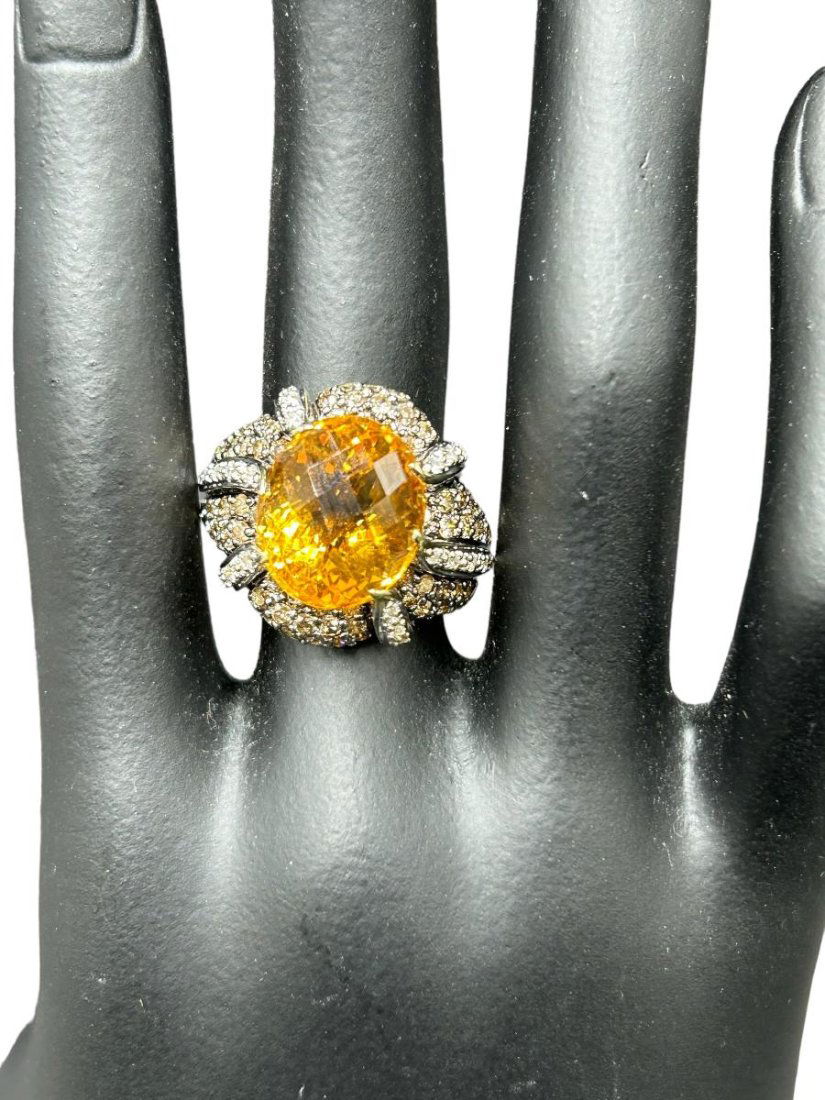 14k Yellow Gold Citrine & Diamond Cocktail Ring (1 of 11)
