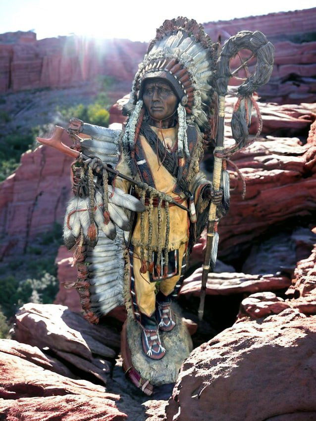 James P. Regimbal "Peace Maker" Limited Edition Bronze Sculpture (1 of 19)