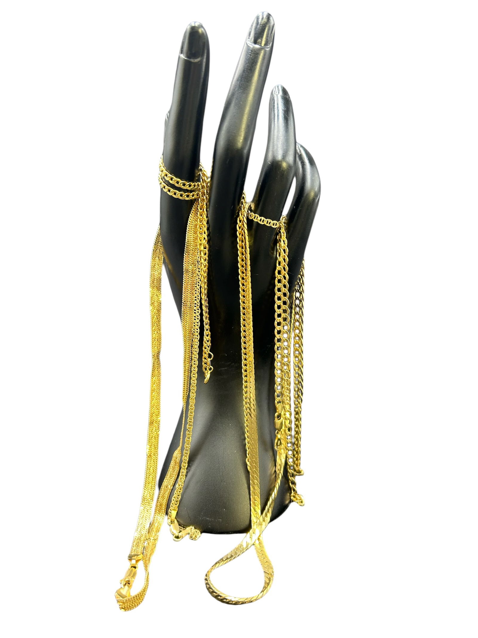 Estate Lot of 5 14k & 18k Yellow Gold Necklaces Scrap & Wear Total 46 Grams (1 of 8)