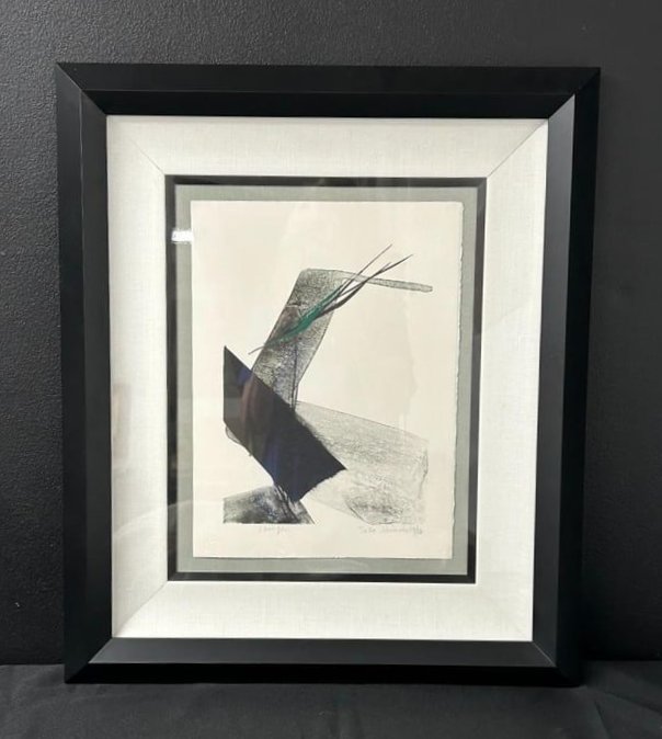 "Sough" by Toko Shinoda (1913-2021) Calligraphy Brushstroke Lithograph 49/50 (1 of 20)