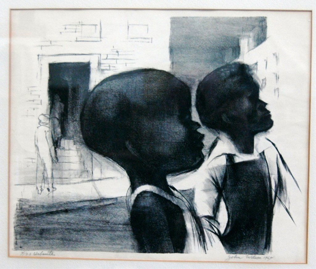 John Wilson, Limited Edition Print: John Wilson, limited edition print, "Urbanites", 4/30, 1964, good condition.