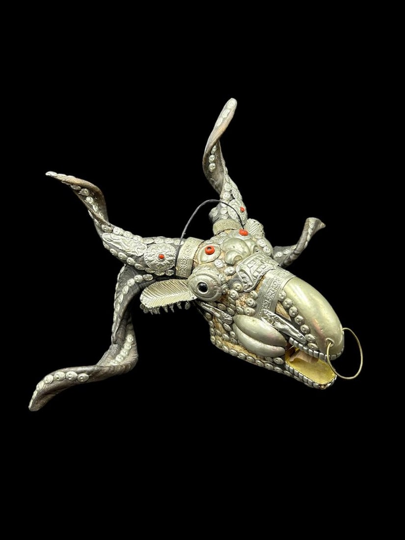 Vintage Tibetan Decorated Goat/Ram Ritual Skull (1 of 17)