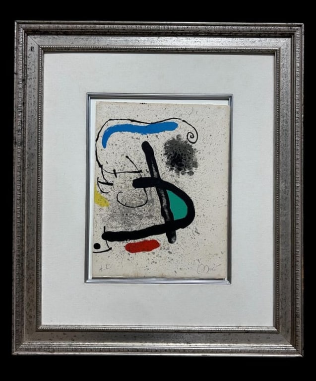 Original Signed Lithograph, "Cahiers d'ombres", plate 1 by Joan Miro with COA (1 of 10)