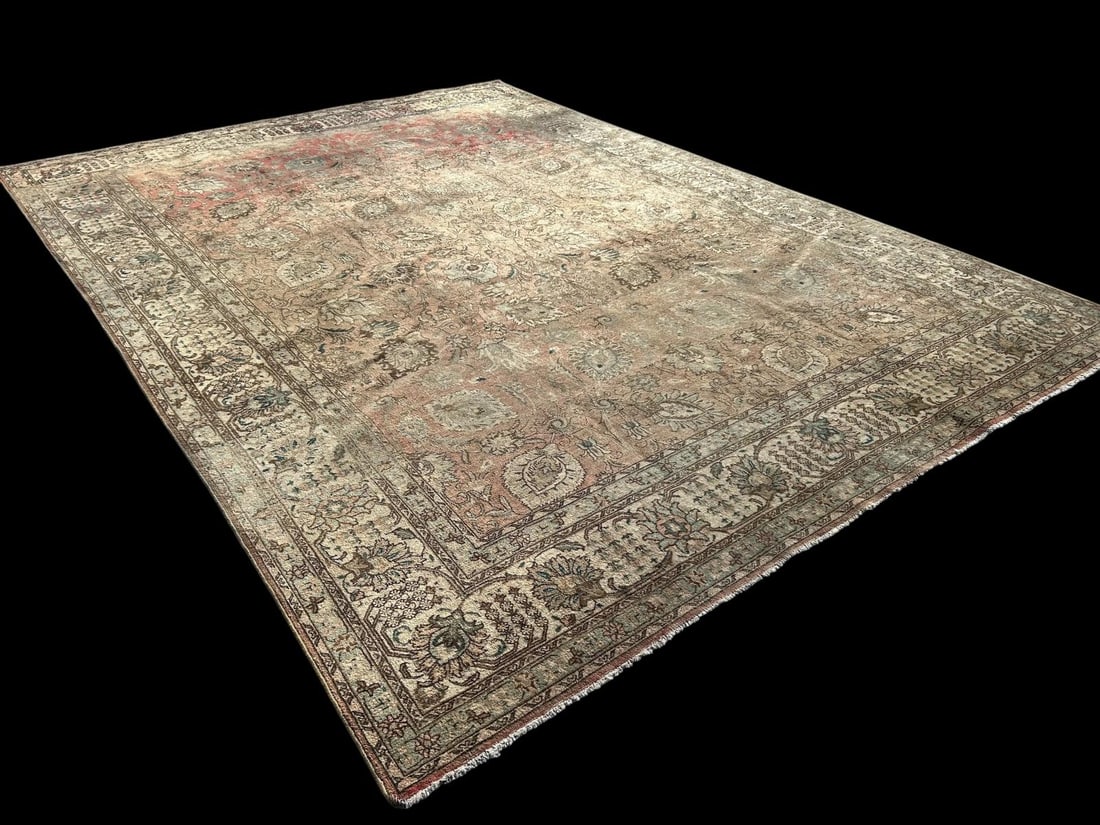 1940's Persian Tabriz Floral Design Rug 13' 5" x  9' 5" (1 of 8)