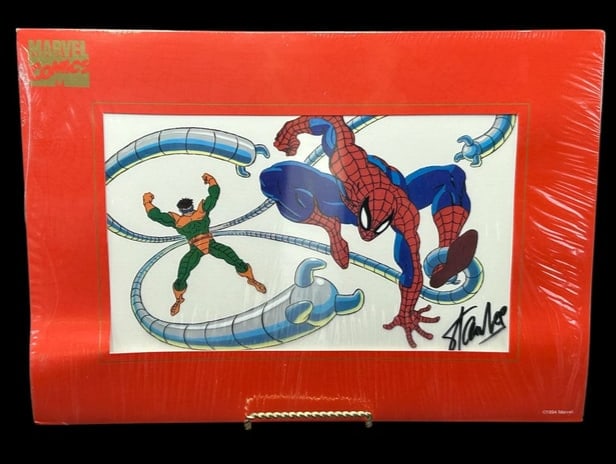 Signed Stan Lee Marvel Comics "Spider Man" Animation Print with COA (1 of 10)