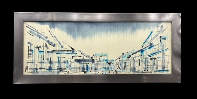 Original Water Color and Ink on Paper Signed Malcom Edgar Case (1 of 12)