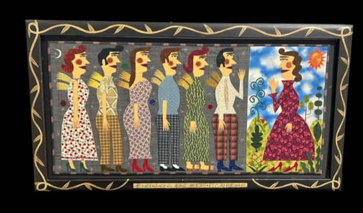 Original Fabric Applique Artwork by Michigan Artist Chris Lee Roberts-Antieau "Generations Gone Befo: Original Fabric Applique Artwork by Michigan Artist Chris Lee Roberts-Antieau "Generations Gone Before". Original Fabric Applique Artwork by Michigan Artist Chris Lee Roberts-Antieau "GENERATIONS GONE