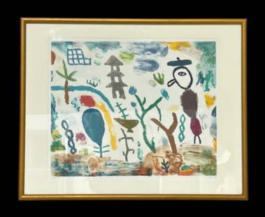 1989 Abstract Art Print By Todd Stoddard Mckie 368/500: 1989 Abstract Art Print By Todd Stoddard Mckie 368/500 . Todd Mckie (1944-2022) was a painter, sculptor, and printmaker. Witty and playful, his work depicts images of heads, vessels, animals, and