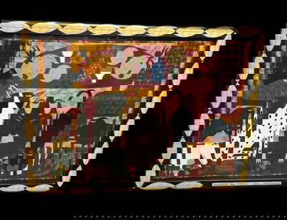 Original Fabric Applique Artwork by Michigan Artist Chris Lee Roberts-Antieau "UNDER THE TABLE": Original Fabric Applique Artwork by Michigan Artist Chris Lee Roberts-Antieau "UNDER THE TABLE". Chris Lee Roberts-Antieau (Born 1950) is an American fiber artist based in Michigan. She described her