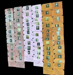 Interesting 75 Photocopy ID Cards from the White Star Line Fleets: Interesting 75 Photocopy ID Cards from the White Star Line Fleets This is a lot of over 50 (sharp) copies of ID cards listing: Surname, Christian Name, Rating Date & Place of Birth, Tatoos, Nationalit