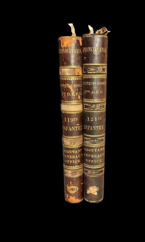 Civil War Clothing Book Ledger 119th & 121st Infantry Pennsylvania (1 of 20)