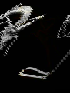 Vintage Mid Century Dogon Warrior Equestrian Bronze Sculpture - West Africa