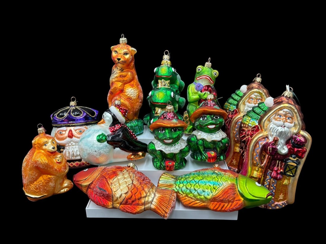 Lot of 12 Christopher Radko Oversized Assorted Glass Ornament's (1 of 19)