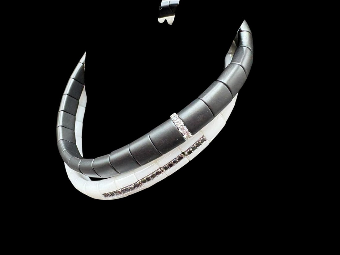 2- ROBERT DEMEGLIO 18K Gold & Diamond Ceramic Bracelets (1 of 8)