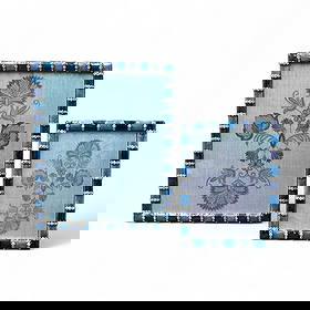 Jay Strongwater Blue Enamel Striped with Jewels Matching Photo Frames 8x10 & 5x7: Jay Strongwater Blue Enamel Striped with Jewels Matching Photo Frames 8x10 & 5x7. Jay Strongwater primarily uses Swarovski crystals in his hand-crafted designs, which are often complemented by semi-pr