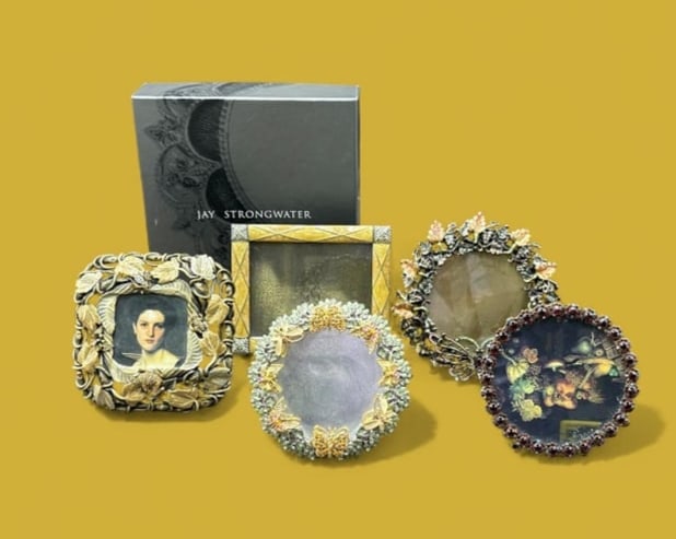 Jay Strongwater Estate Lot of 5 Enamel & Jeweled Crystal Photo Frames (1 of 20)
