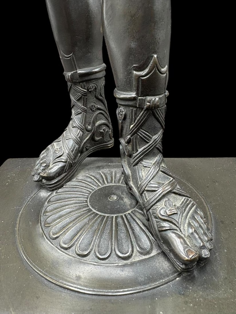 18 1/2" Bronze Sculpture , Narcisse a Roman Hunter after M. Amodio - 10