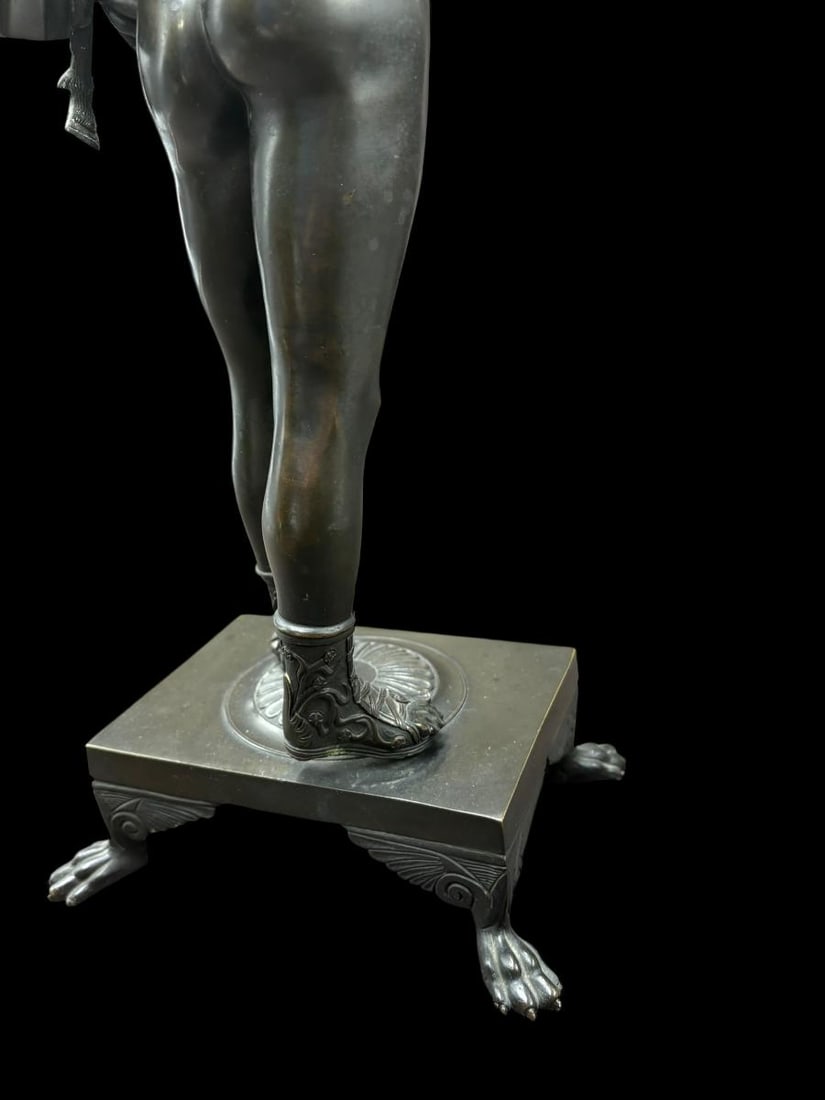 18 1/2" Bronze Sculpture , Narcisse a Roman Hunter after M. Amodio - 15