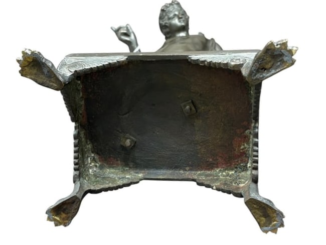 18 1/2" Bronze Sculpture , Narcisse a Roman Hunter after M. Amodio - 18