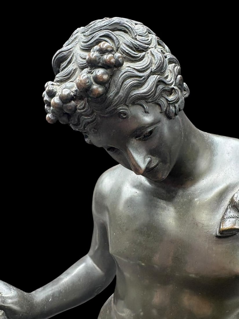 18 1/2" Bronze Sculpture , Narcisse a Roman Hunter after M. Amodio - 5