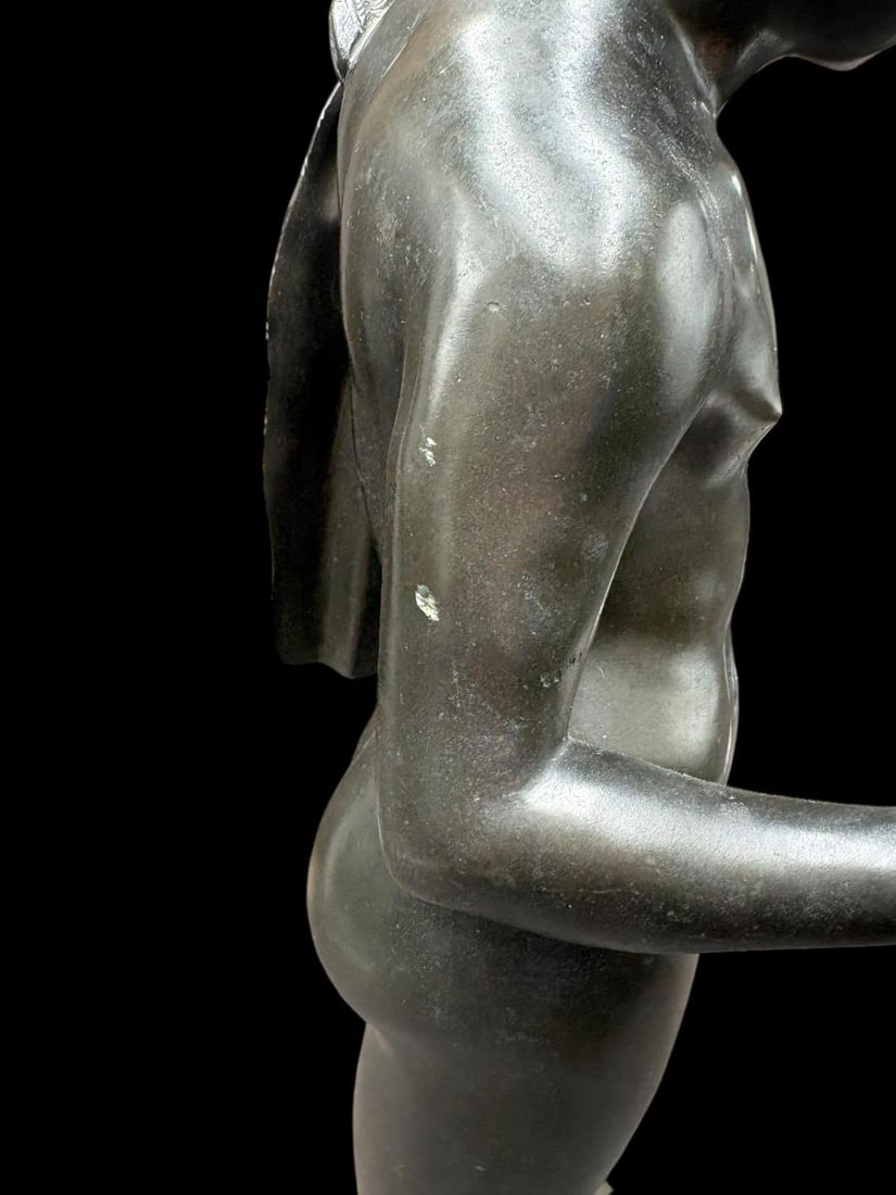 18 1/2" Bronze Sculpture , Narcisse a Roman Hunter after M. Amodio - 7