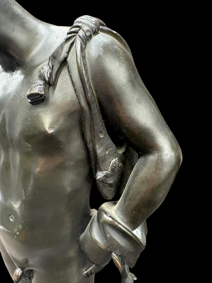 18 1/2" Bronze Sculpture , Narcisse a Roman Hunter after M. Amodio - 9