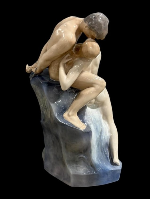 Royal Copenhagen #1132 Man & Woman Porcelain Sculpture by Theodor Lundberg (1 of 17)