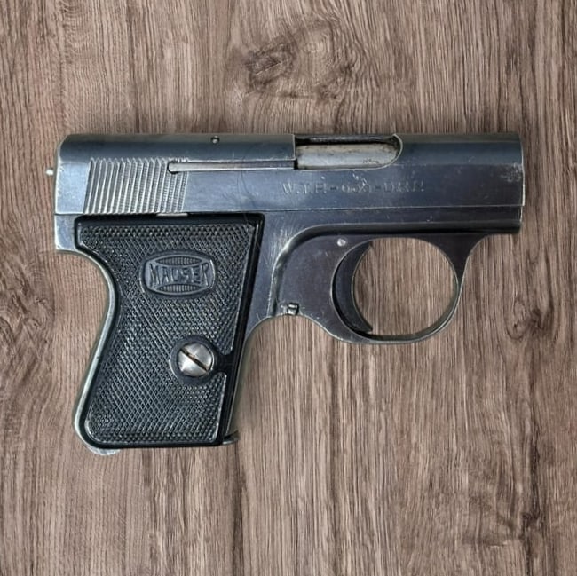 Mauser Werke WTP II 6.35 Micro Pistol Serial #57404: Mauser Werke WTP II 6.35 Micro Pistol Serial #57404. This is a vest pocket pistol made from the Mauser - Werke Oberndorf. These guns were manufactured around 1936 this serial number indicates a later