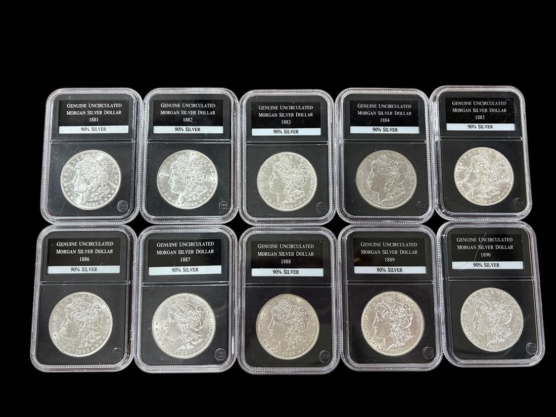 Estate Lot of 20 Morgan Silver Dollars & 5 Peace Silver Dollars, Uncirculated - 4