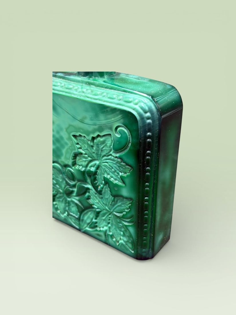 Art Deco Malachite Glass Perfume Bottle after Heinrich Hoffmann - 11