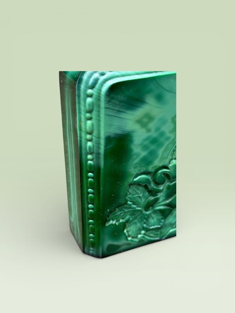 Art Deco Malachite Glass Perfume Bottle after Heinrich Hoffmann - 12