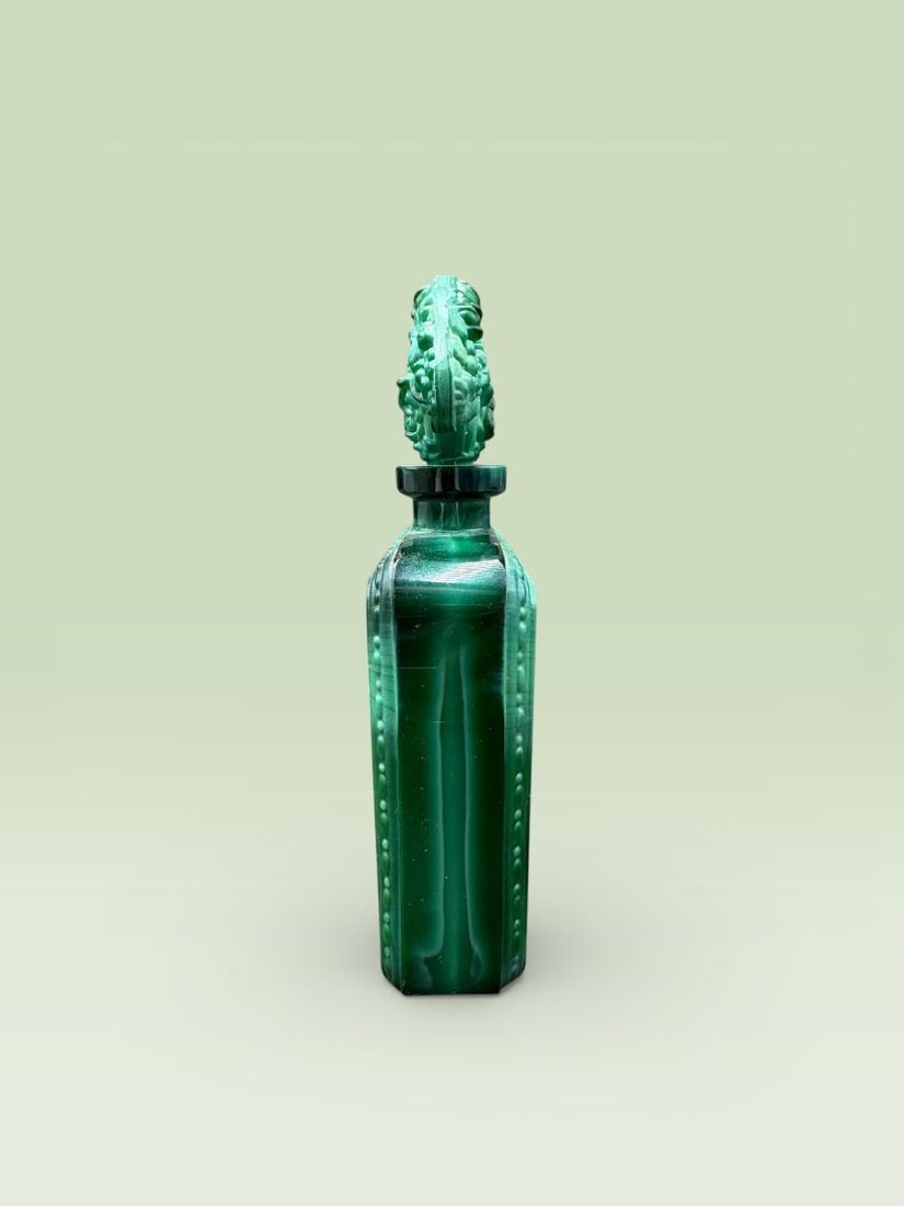 Art Deco Malachite Glass Perfume Bottle after Heinrich Hoffmann - 5