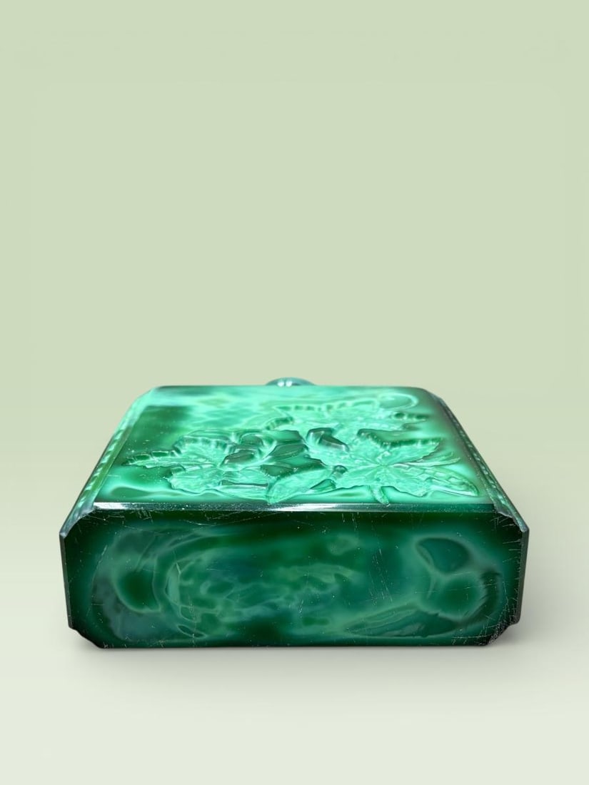 Art Deco Malachite Glass Perfume Bottle after Heinrich Hoffmann - 8