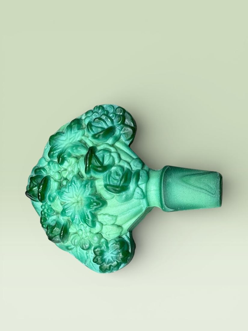 Art Deco Malachite Glass Perfume Bottle after Heinrich Hoffmann - 9